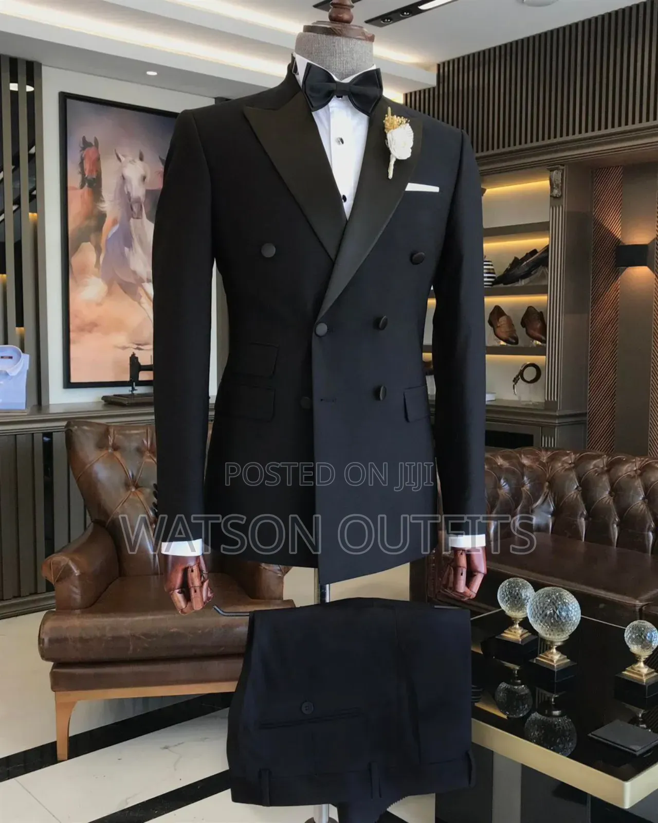 Premium Best Men's Mario Casas Suits in Black Colour