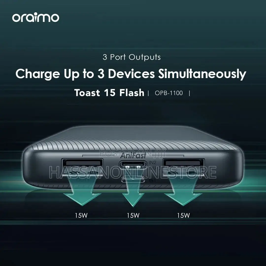 Oraimo Toast 15 Flash 10000mah Fast Charging Power Bank