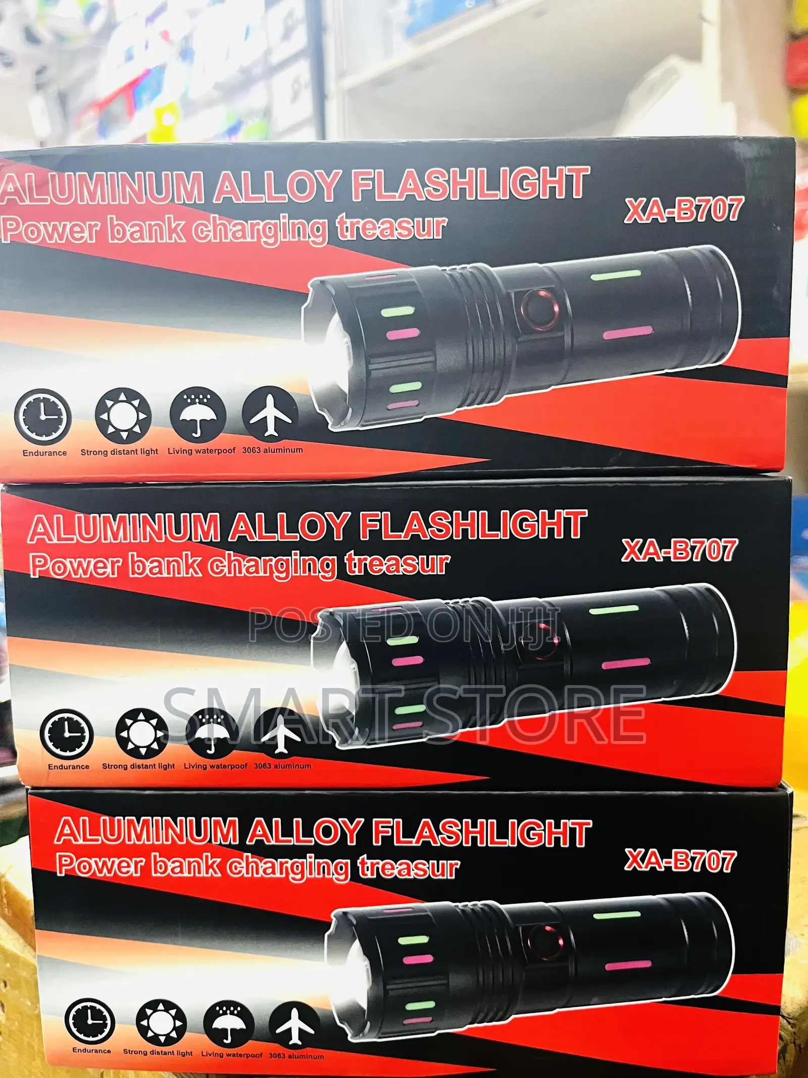 Aluminum Alloy Flashlight Power Bank Charging Treasur