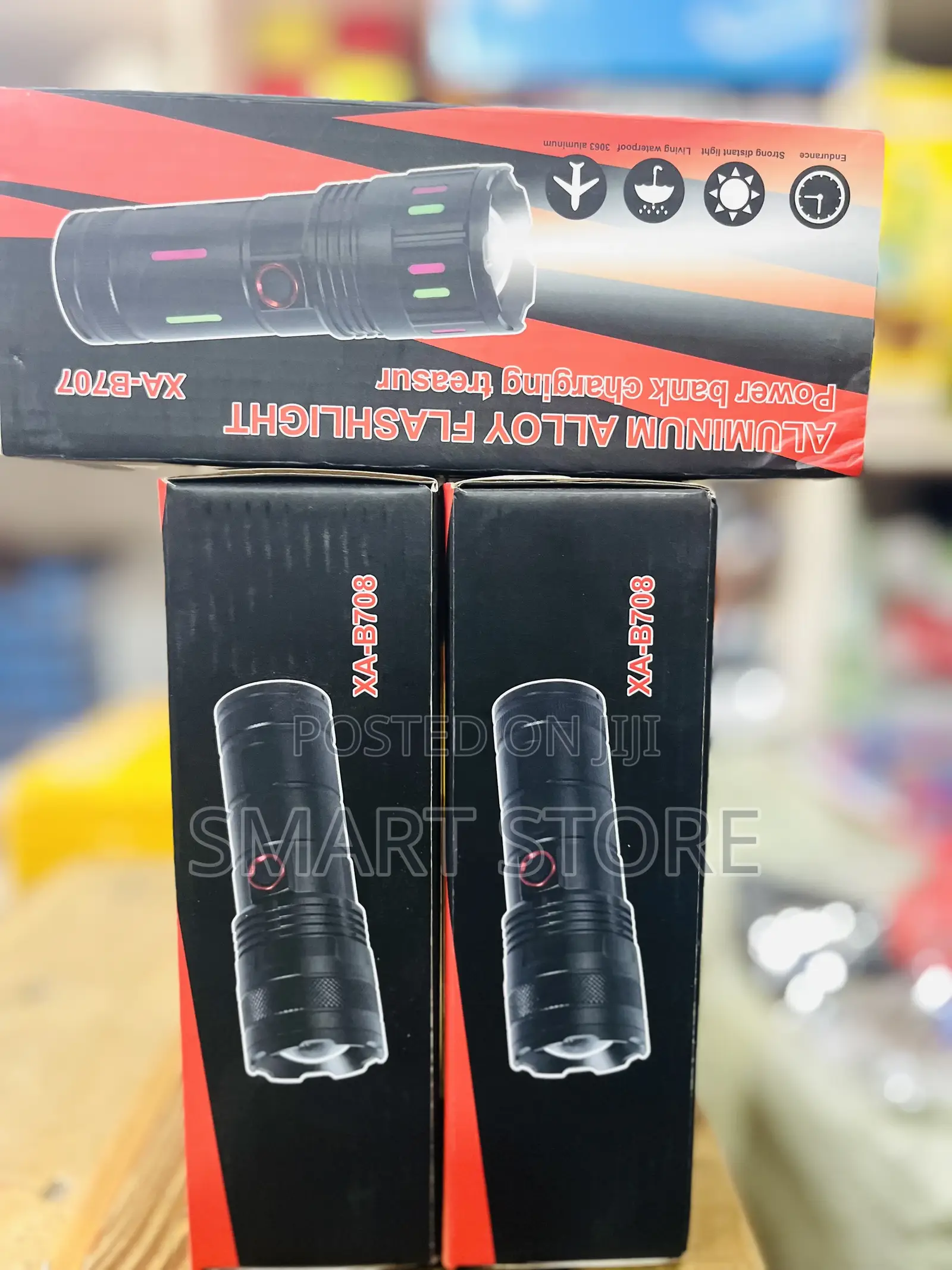 Aluminum Alloy Flashlight Power Bank Charging Treasur