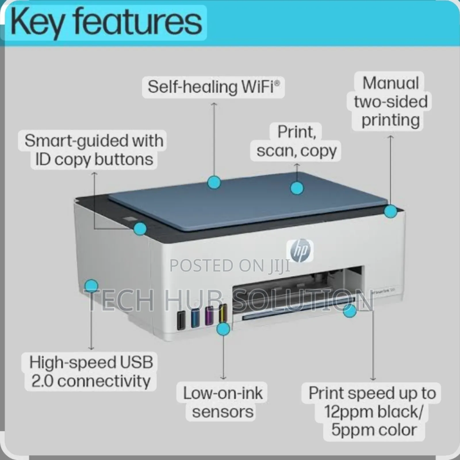 Hp Smart Tank 585 A4 3 in 1 Wifi