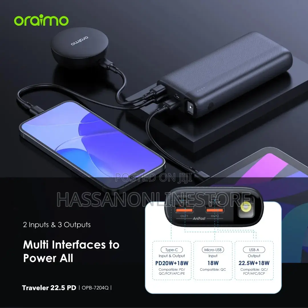 Oraimo Traveler 22.5 Pd 20000mah 22.5w Power Bank