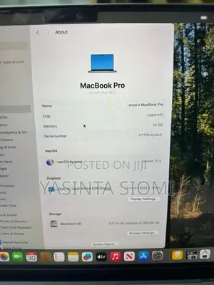 Laptop Apple MacBook Pro 2021 M1 16GB Apple M3 SSD 1T