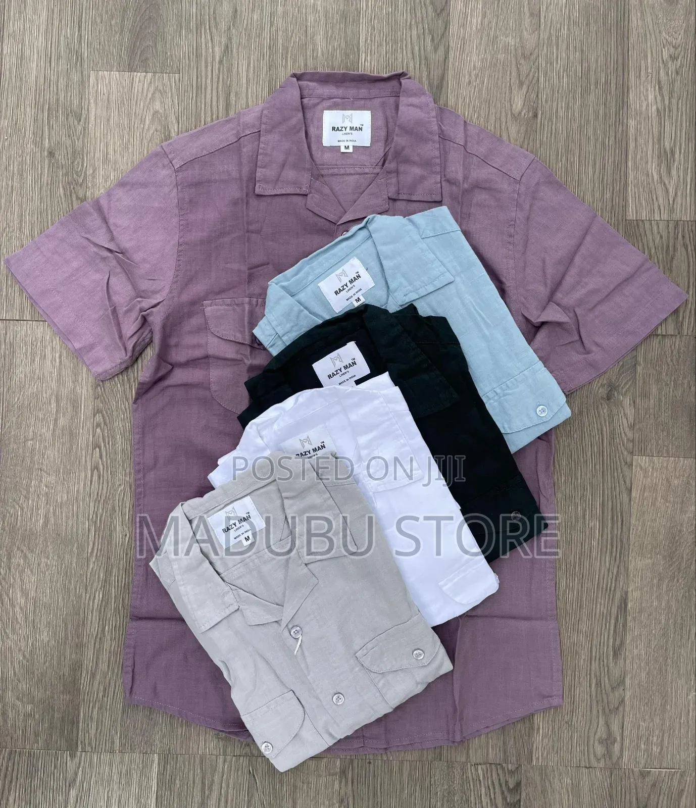 Doubĺe Pocket Ĺinen Material Half Sleeve