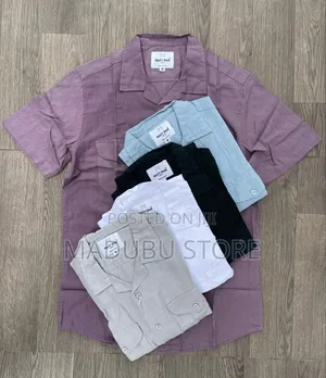 Photo - Doubĺe Pocket Ĺinen Material Half Sleeve