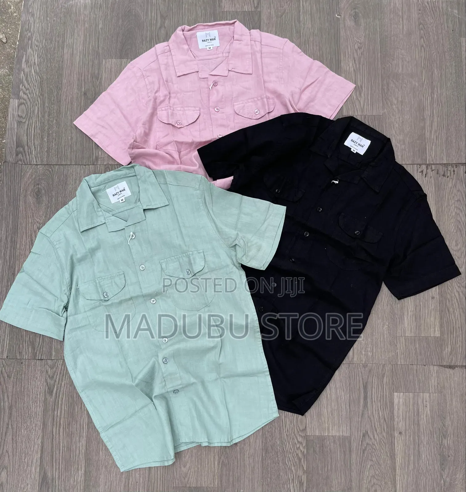 Doubĺe Pocket Ĺinen Material Half Sleeve