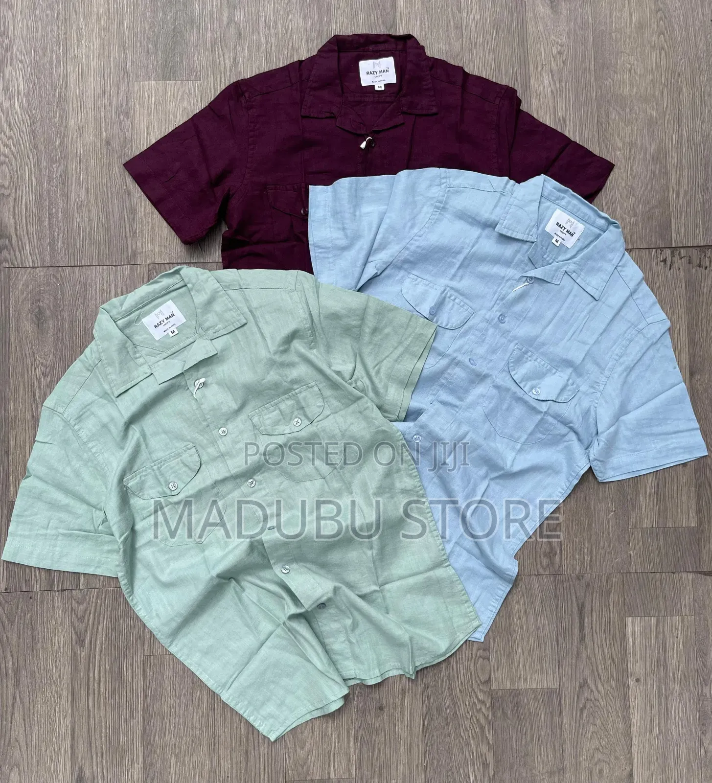Doubĺe Pocket Ĺinen Material Half Sleeve