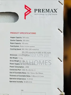 Cash Counting Premax Available