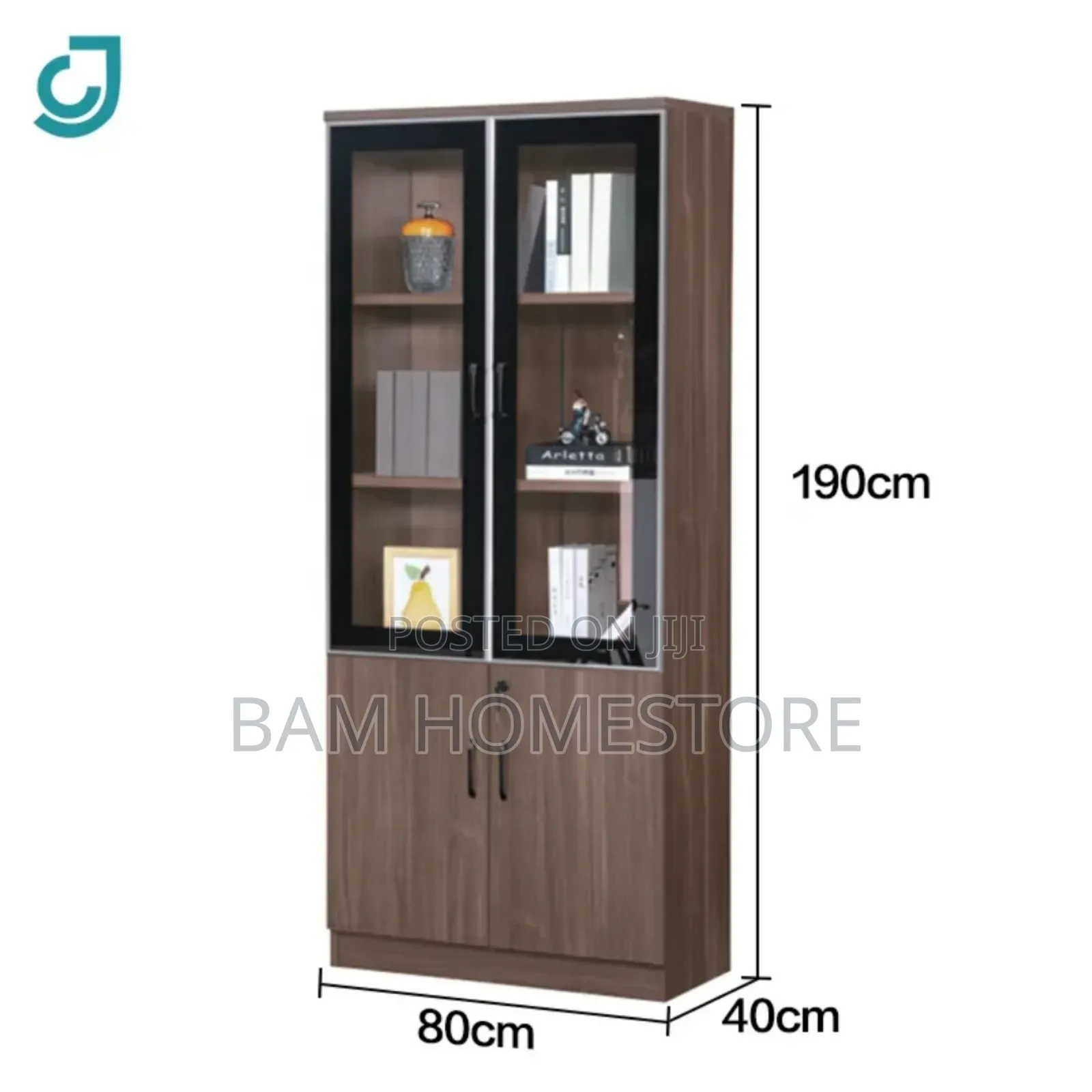 Office Wooden Cabinets With Glasses