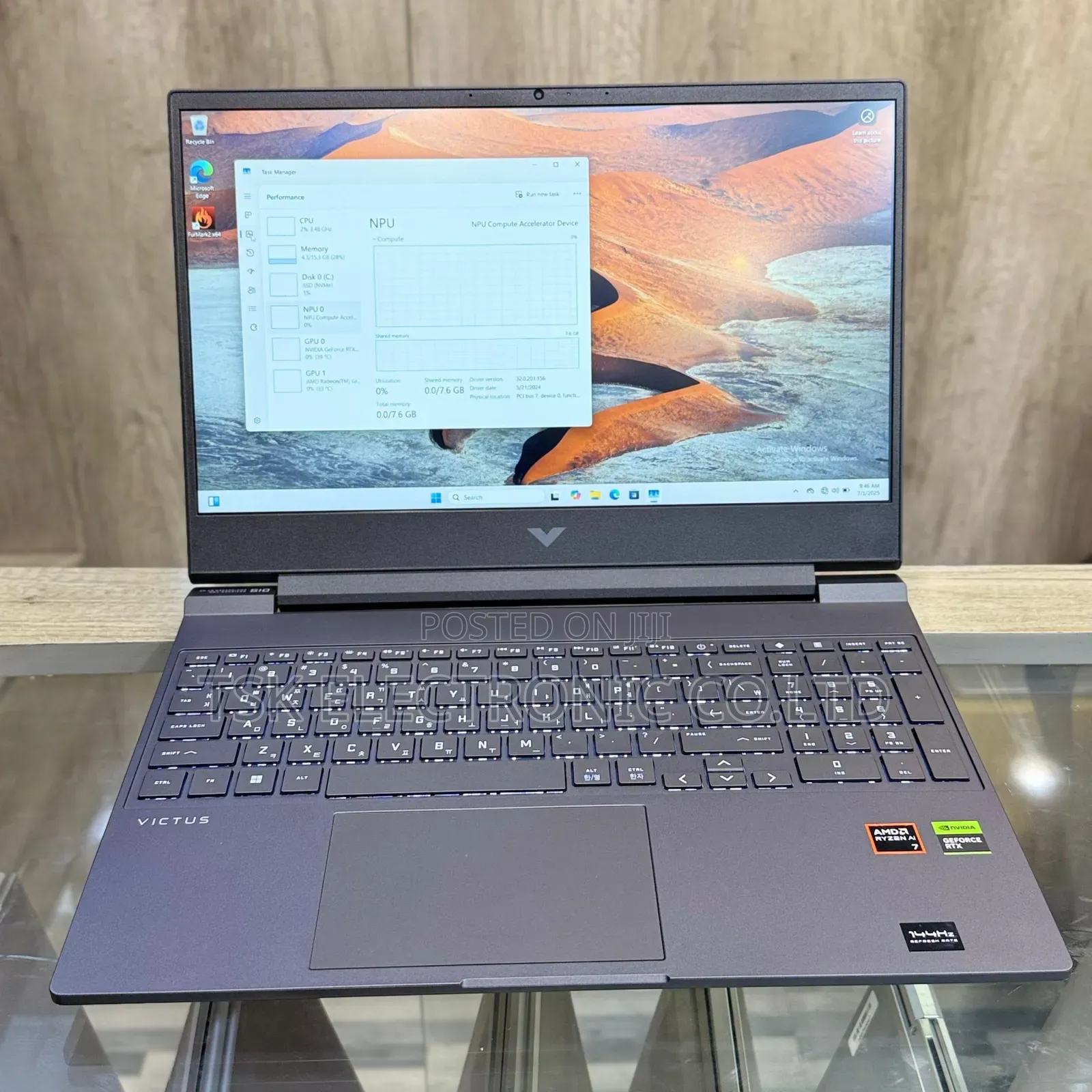Laptop HP Victus 15 16GB AMD Ryzen 7 SSD 1T