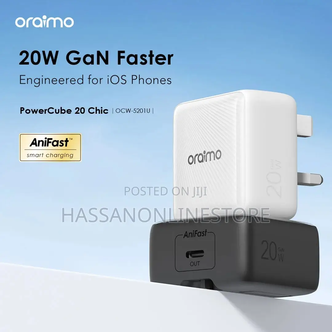 Oraimo Powercube 20 Chic 20w Gan Wall Charger Kit