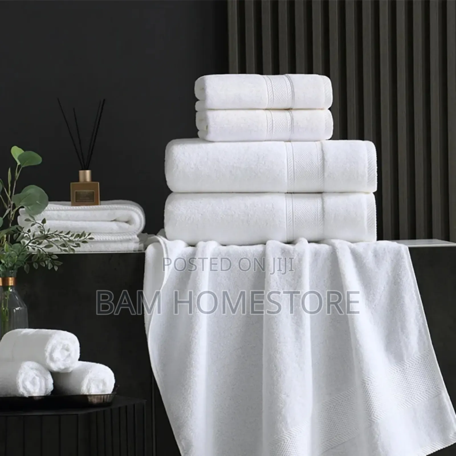 Pure Cotton 100% White Towels Large Size