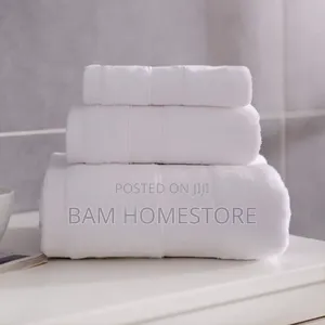 Pure Cotton 100% White Towels Large Size