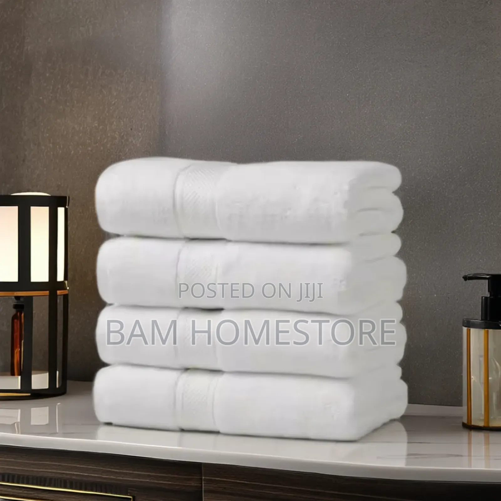 Pure Cotton 100% White Towels Large Size
