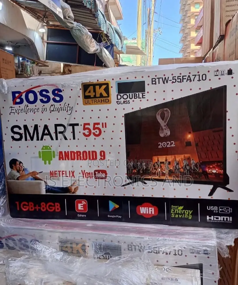 Boss Inch 55 Smart Tv 4k Ulta Double Glass High Quality