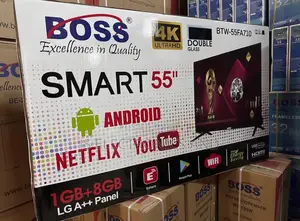 Boss Inch 55 Smart Tv 4k Ulta Double Glass High Quality