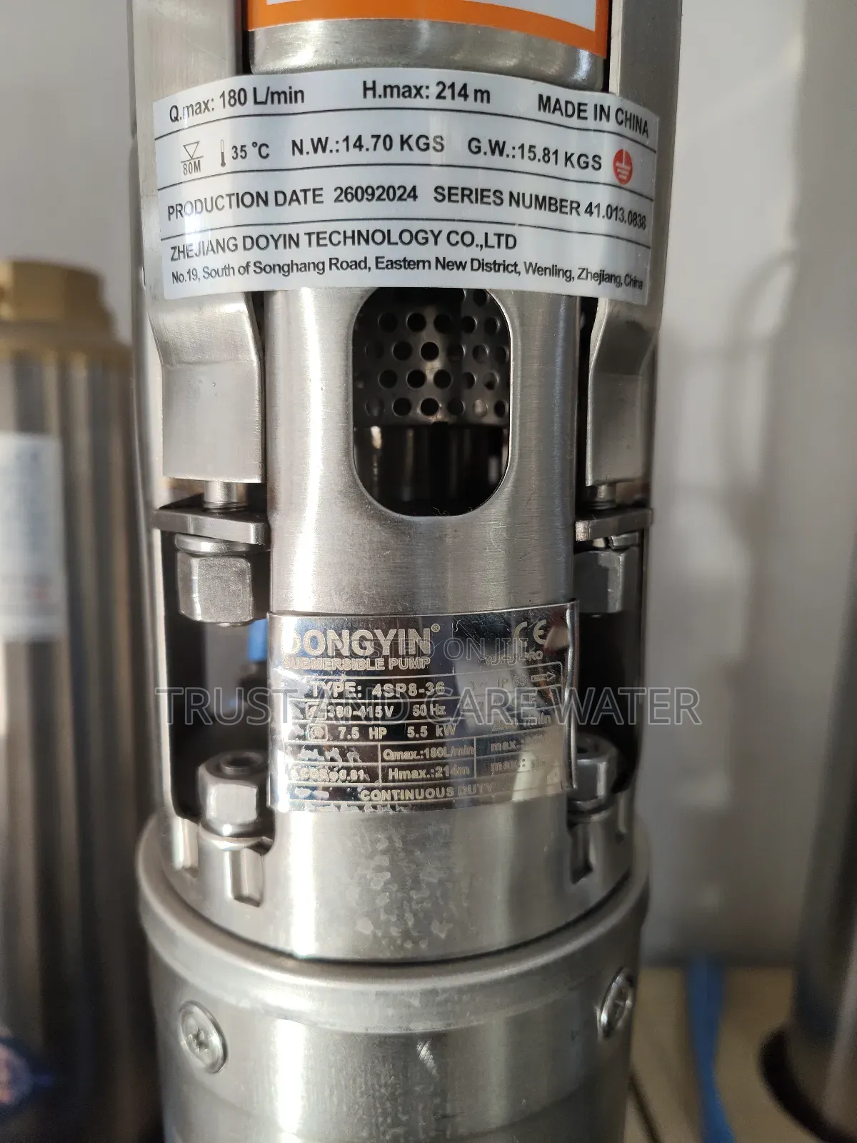 Dongyin Pump 7.5hp Stainless Steel