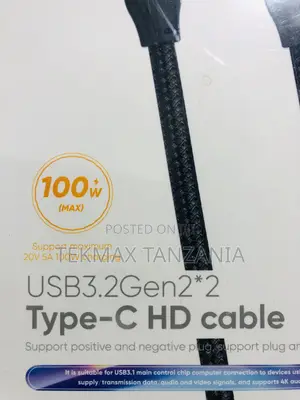 Usb 3.2 Type-C Hd Cable 100w