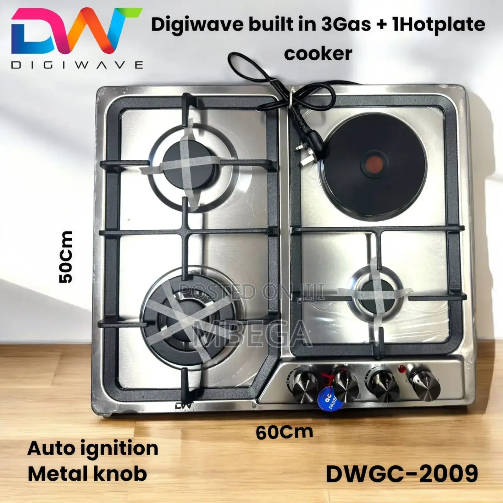*Digiwave Built in 3gas + 1plate Cooker