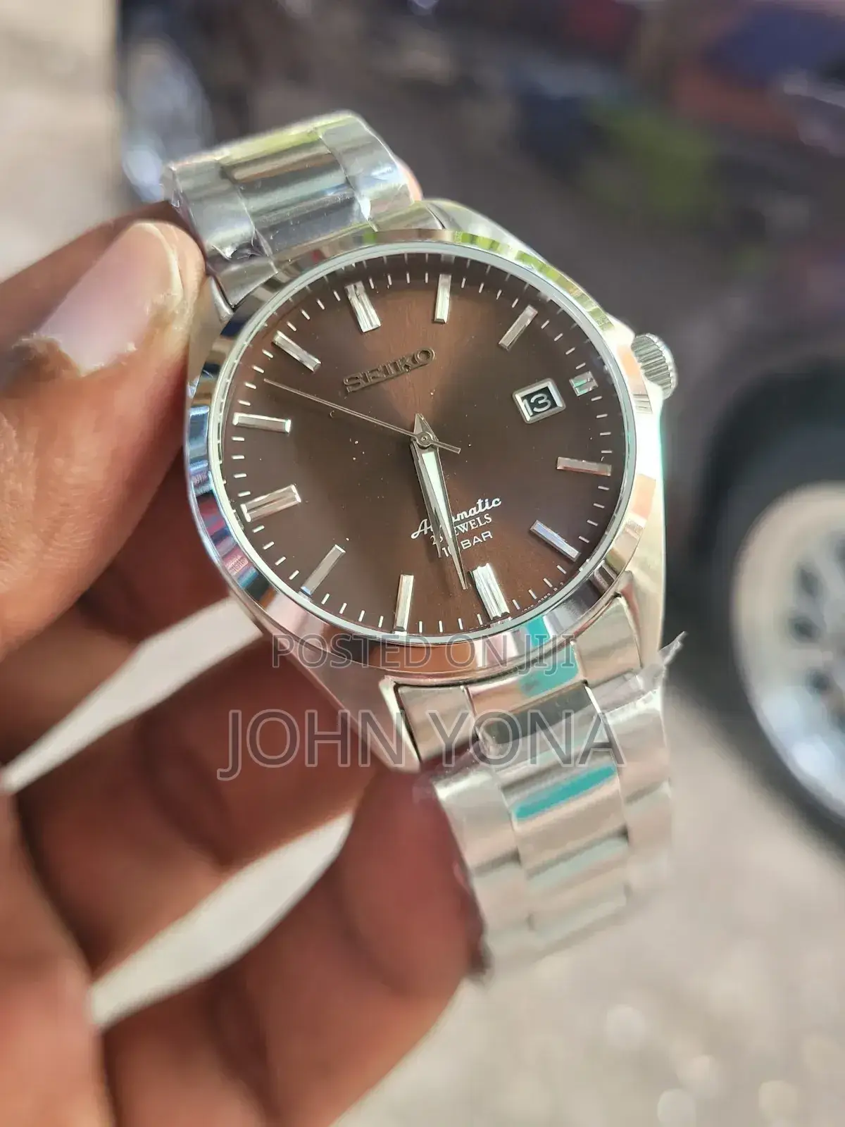 Seiko Automatic Silver and Brown