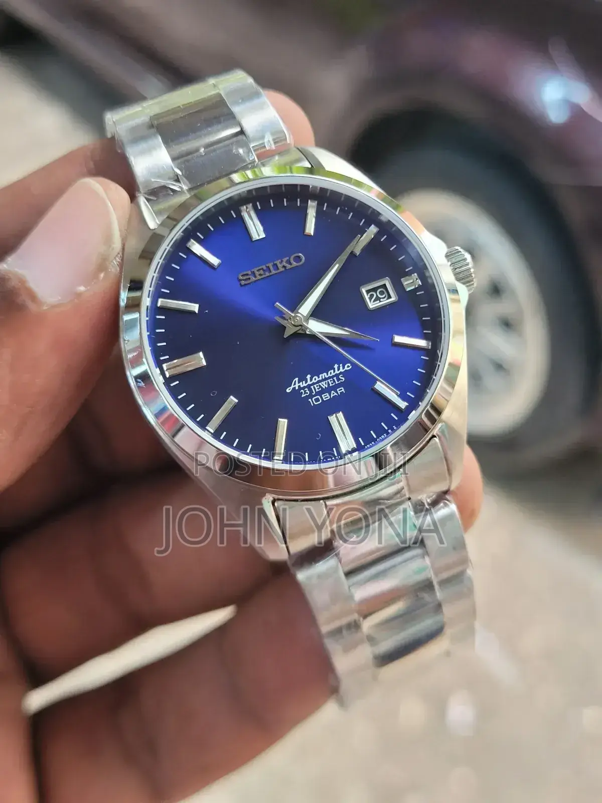 Seiko Automatic Silver and Blue