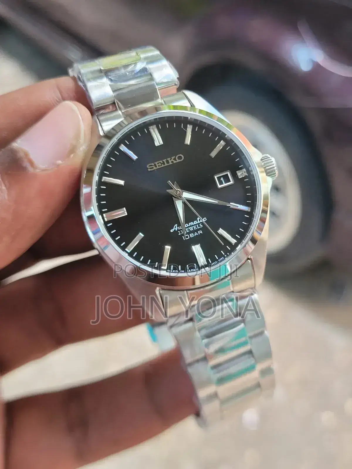 Seiko Automatic Silver and Black