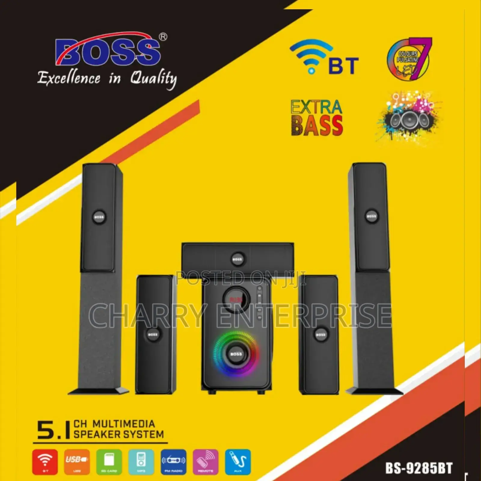 Boss Extra Bass Subwoofer 5.1ch Bs-9285bt Multimedia Speaker