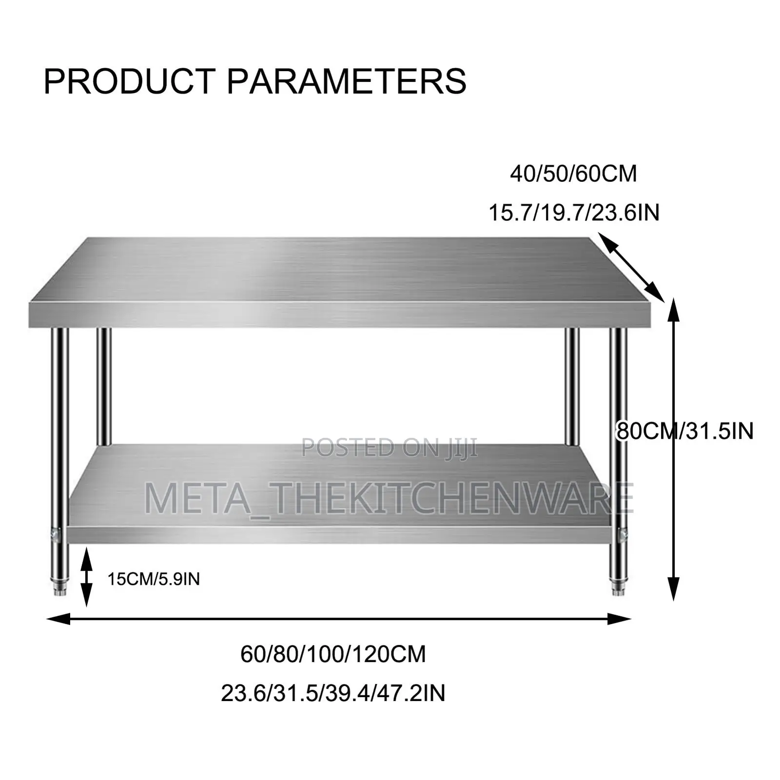 Stainless Still Working Table 1.8m