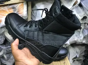 Beautiful Black Men's Leather Shoes or Boots Official