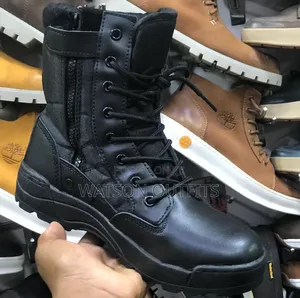 Beautiful Black Men's Leather Shoes or Boots Official