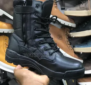 Beautiful Black Men's Leather Shoes or Boots Official