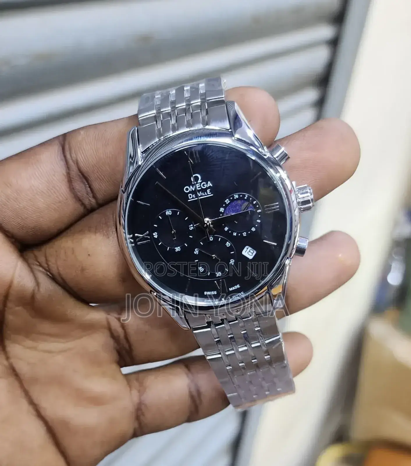 Omega De Ville Silver and Black
