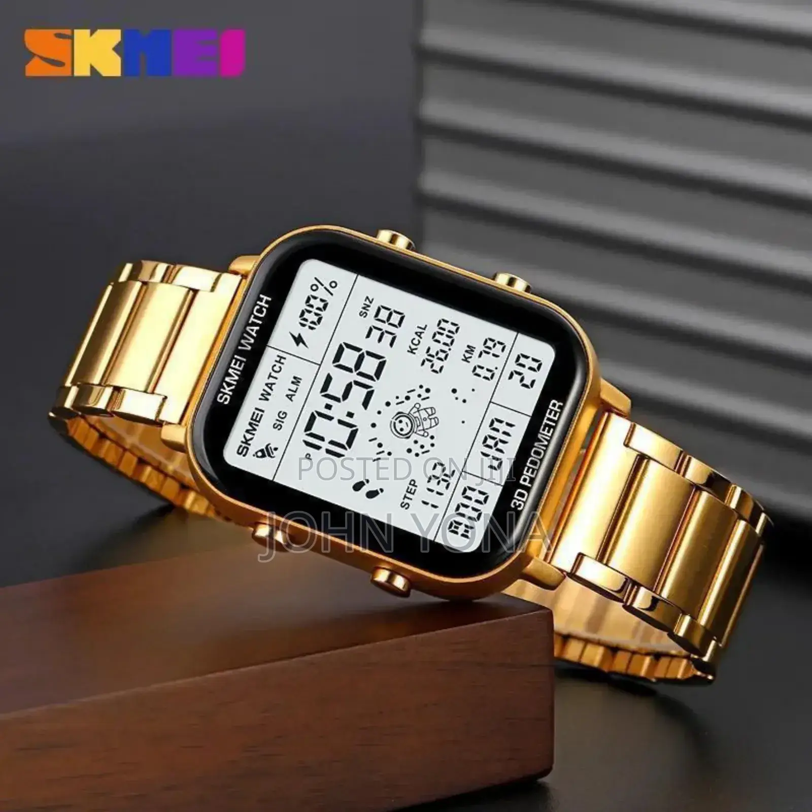 Skmei Digital Watch Gold