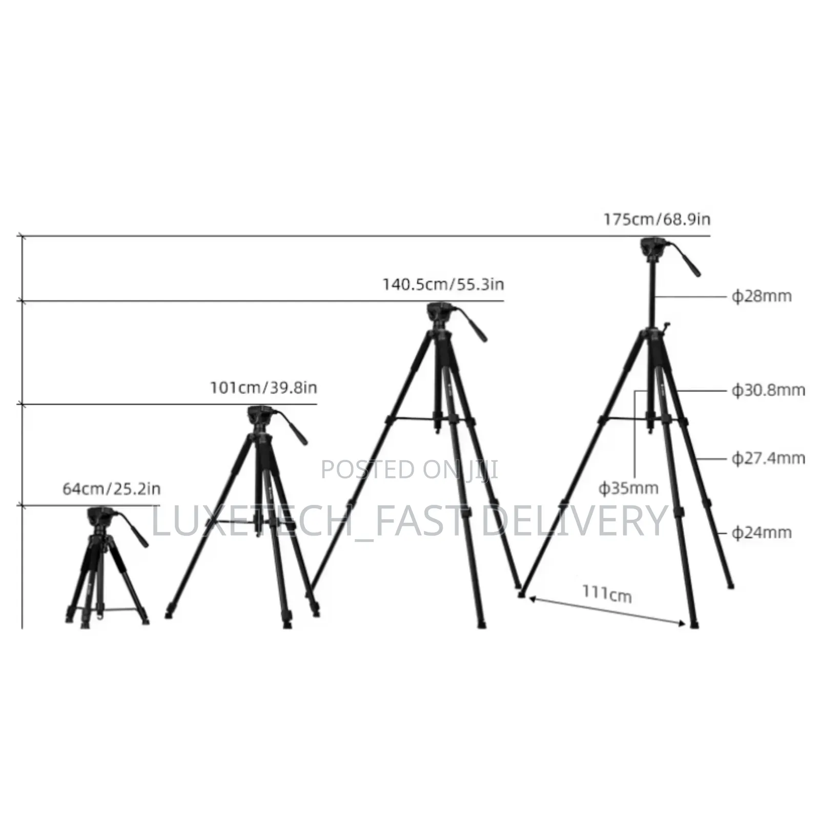 Heavy Duty Tripod Stand for Camera, Smartphones, Ring Light