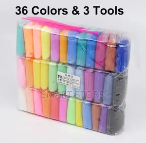 12color Air Dry Modeling Clay With Tools – Slime Diy Set