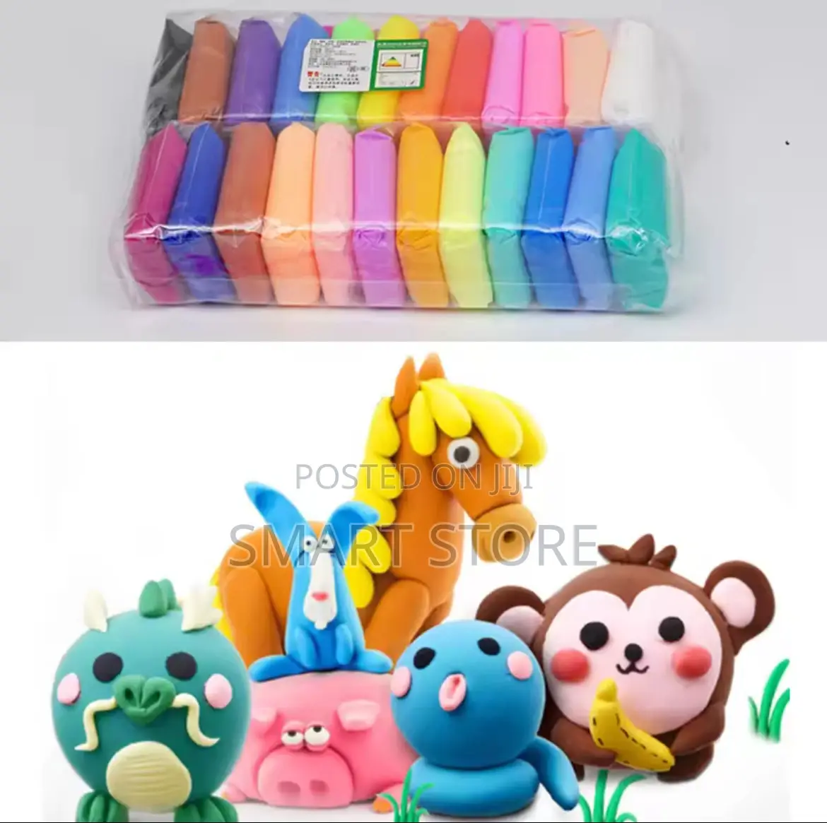 12color Air Dry Modeling Clay With Tools – Slime Diy Set