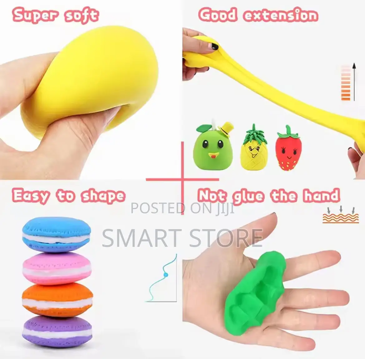 12color Air Dry Modeling Clay With Tools – Slime Diy Set