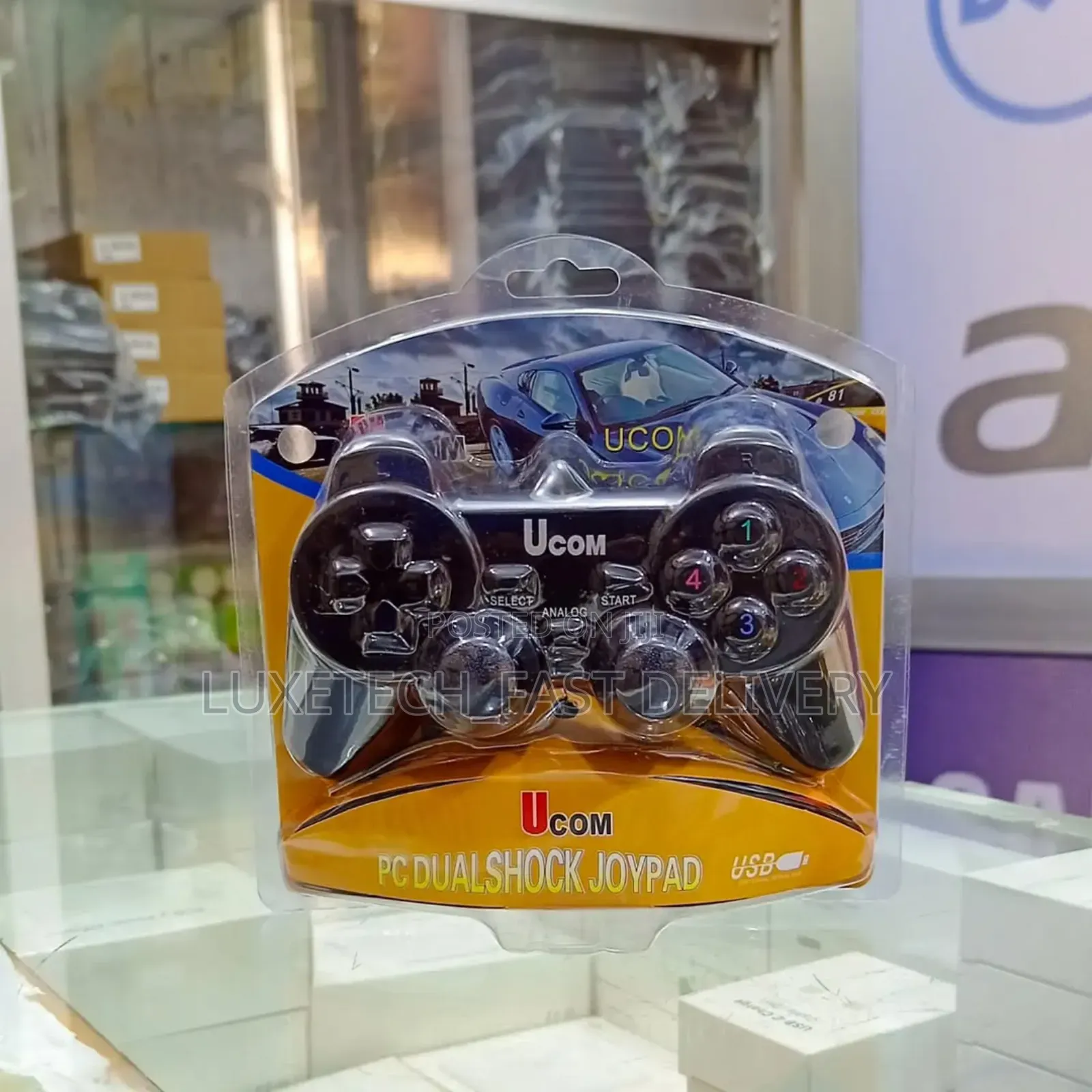 Ucom Dual Shock Joypad Wired Usb Gaming Controller for PCS