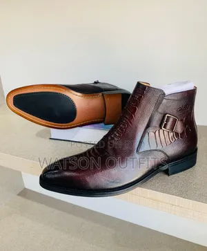Men's Leather Boots for Official Uses