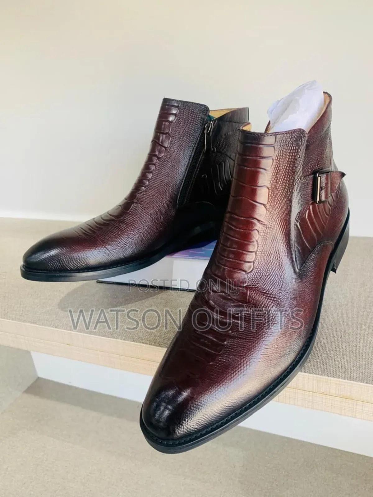 Men's Leather Boots for Official Uses