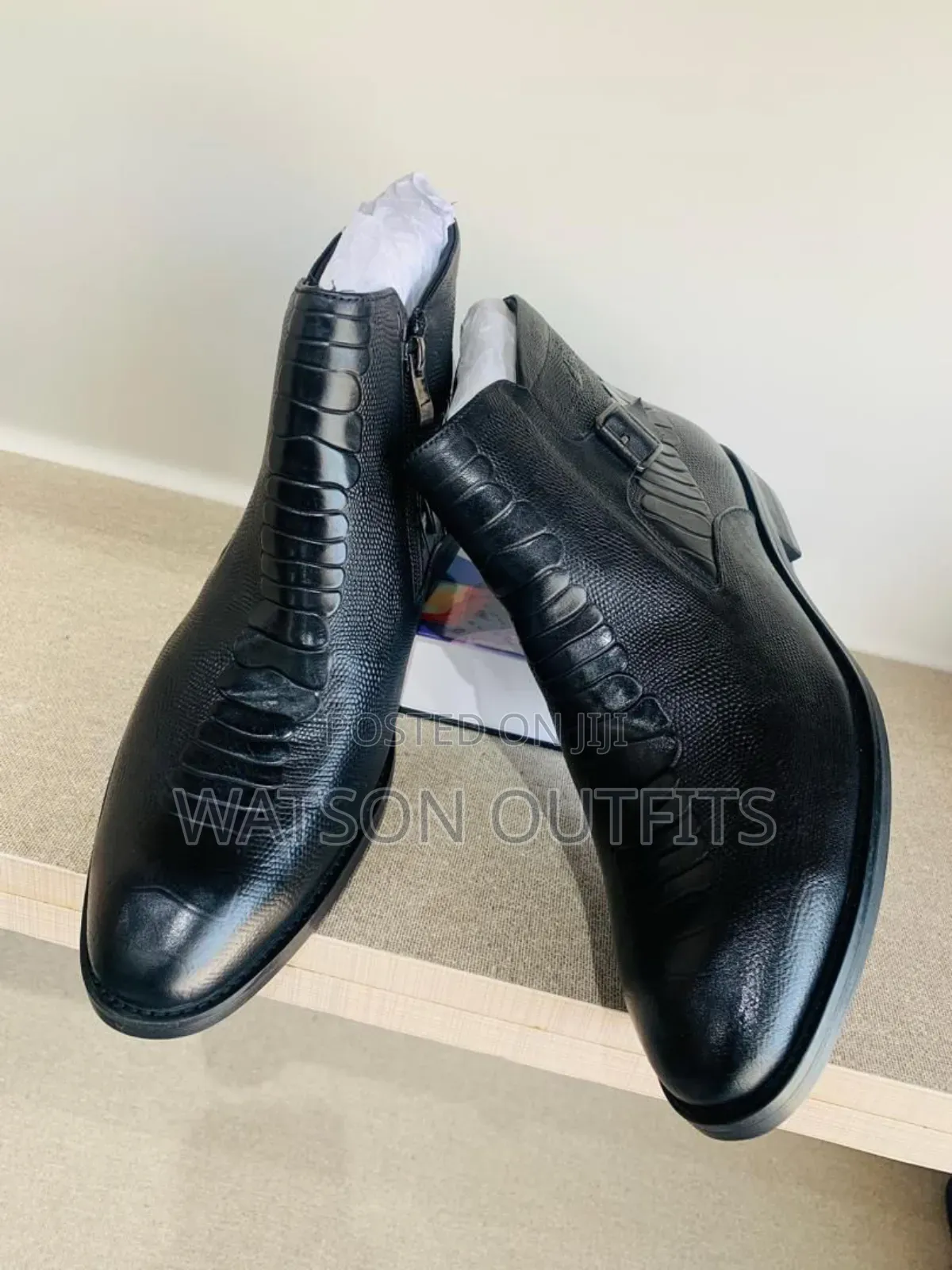 Men's Leather Boots for Official Uses