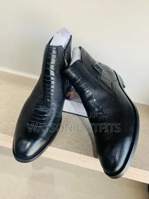 Men's Leather Boots for Official Uses