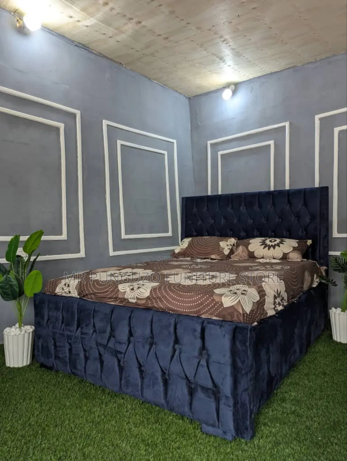 Bed Sofa Classic Sana Valvet Dark Blue 5/6