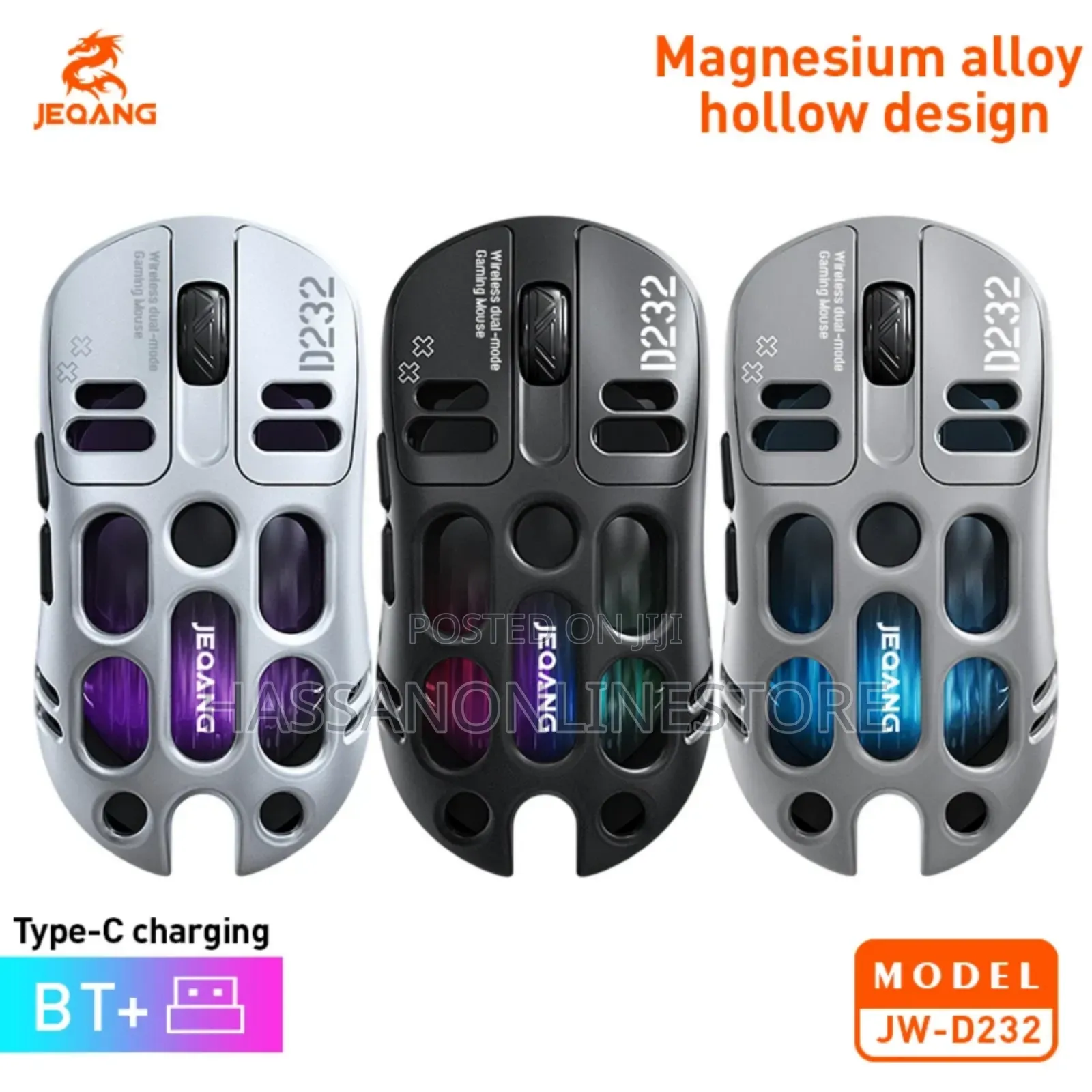 Jeqang Jw-D232 RGB Wireless Gaming Mouse