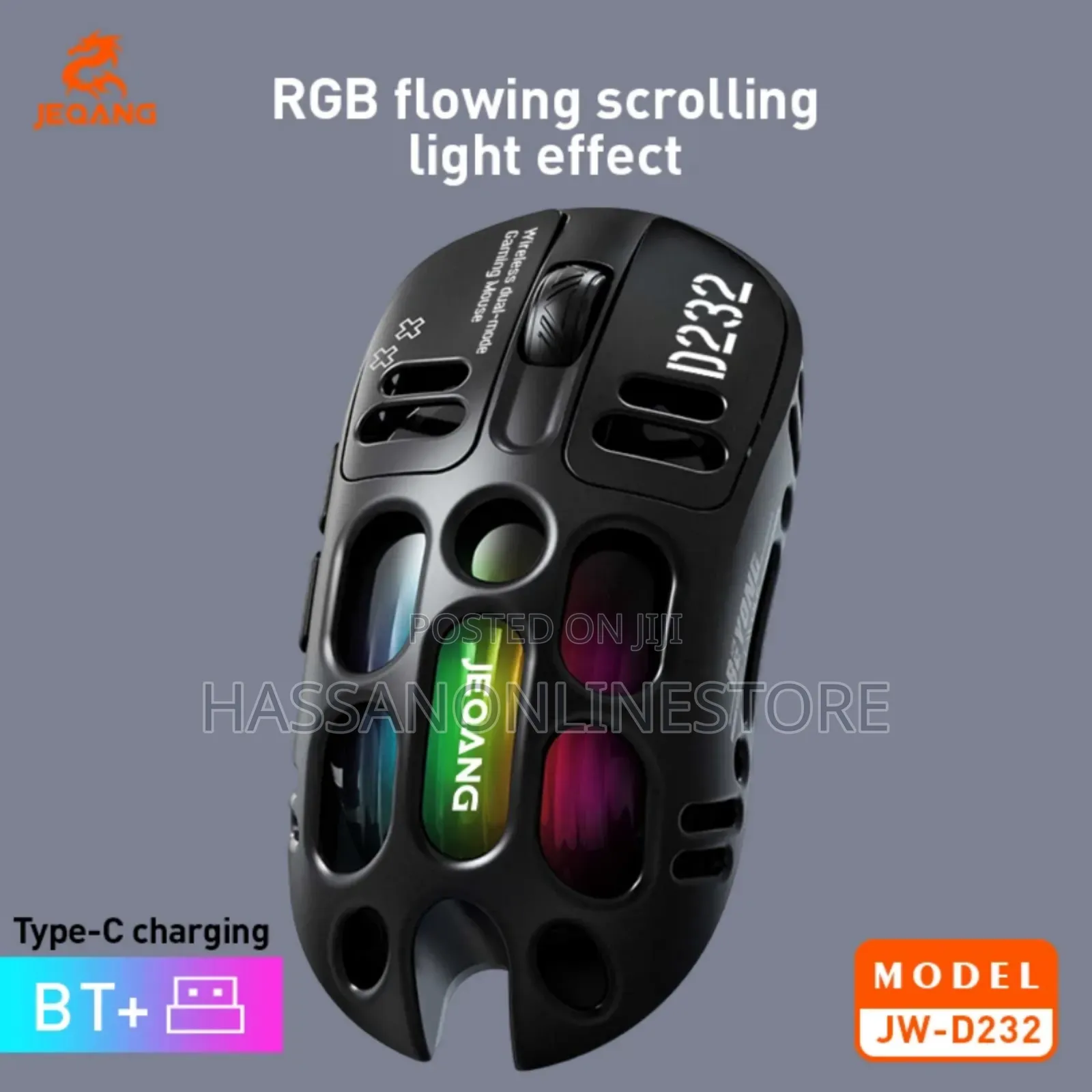 Jeqang Jw-D232 RGB Wireless Gaming Mouse