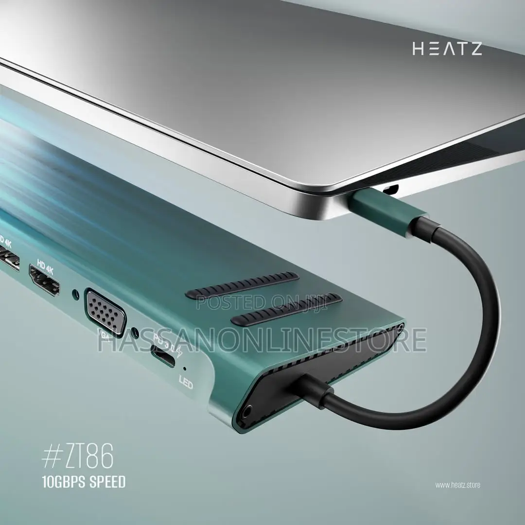 Heatz Zt861 6 in 1 Usb-C Docking Station