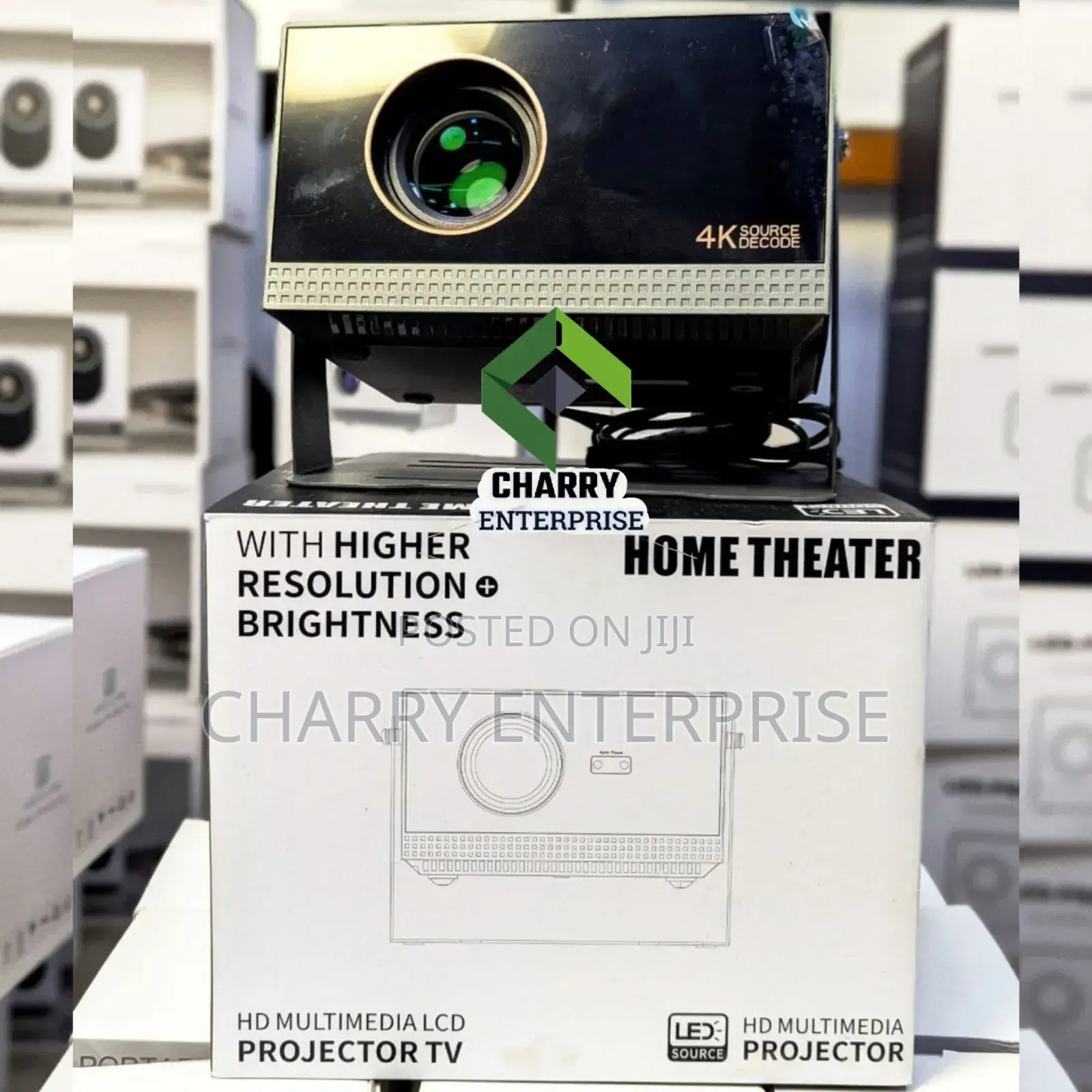  LCD Multimedia Projector 1080hd 120'display Size