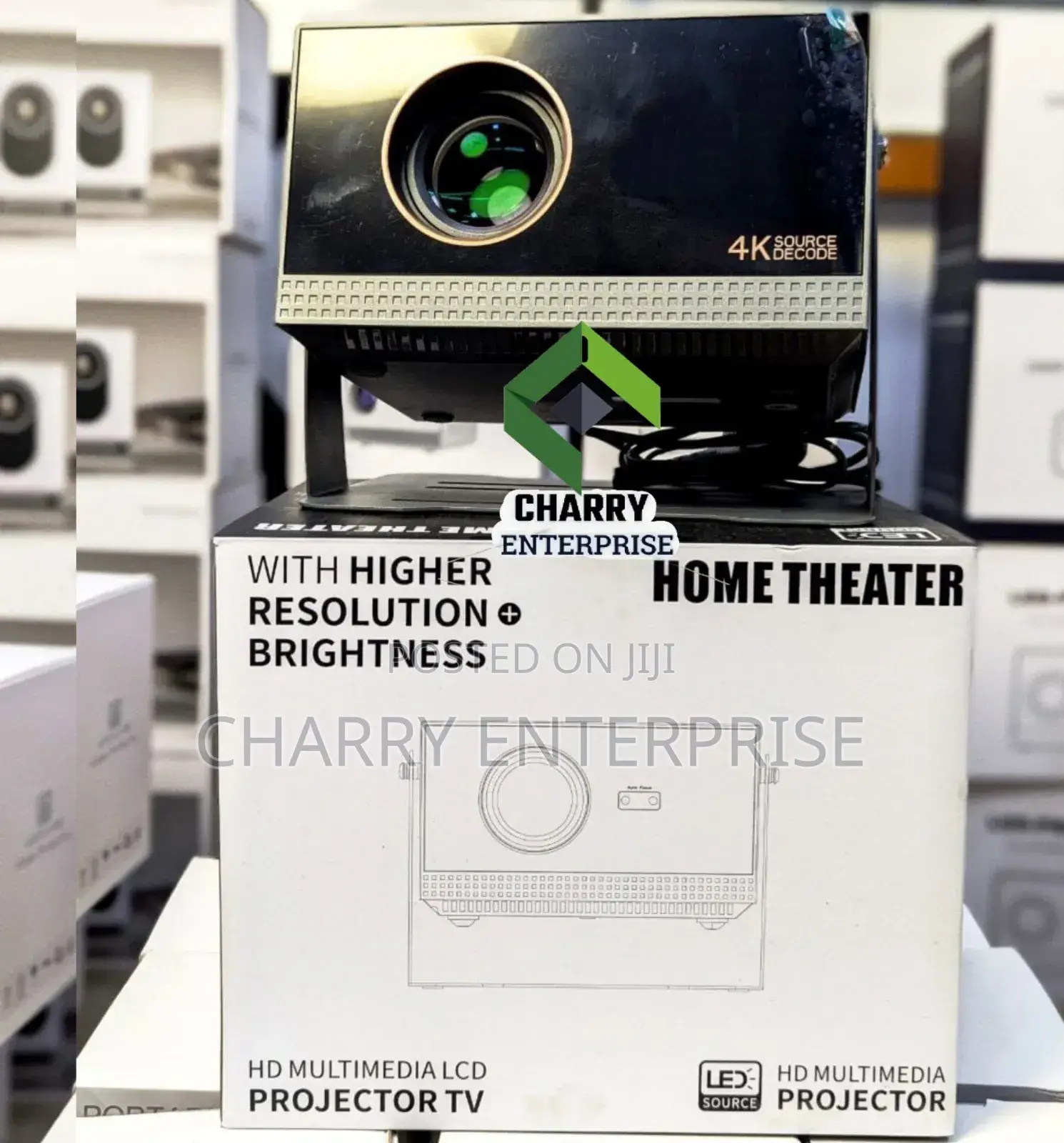  LCD Multimedia Projector 1080hd 120'display Size