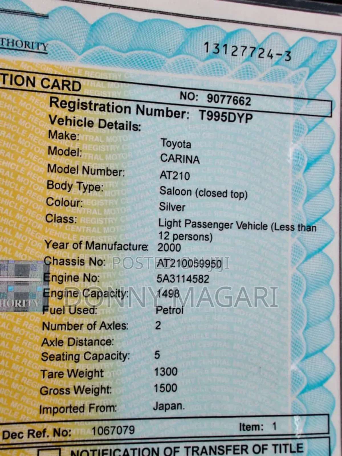 Toyota Carina 2000 Silver