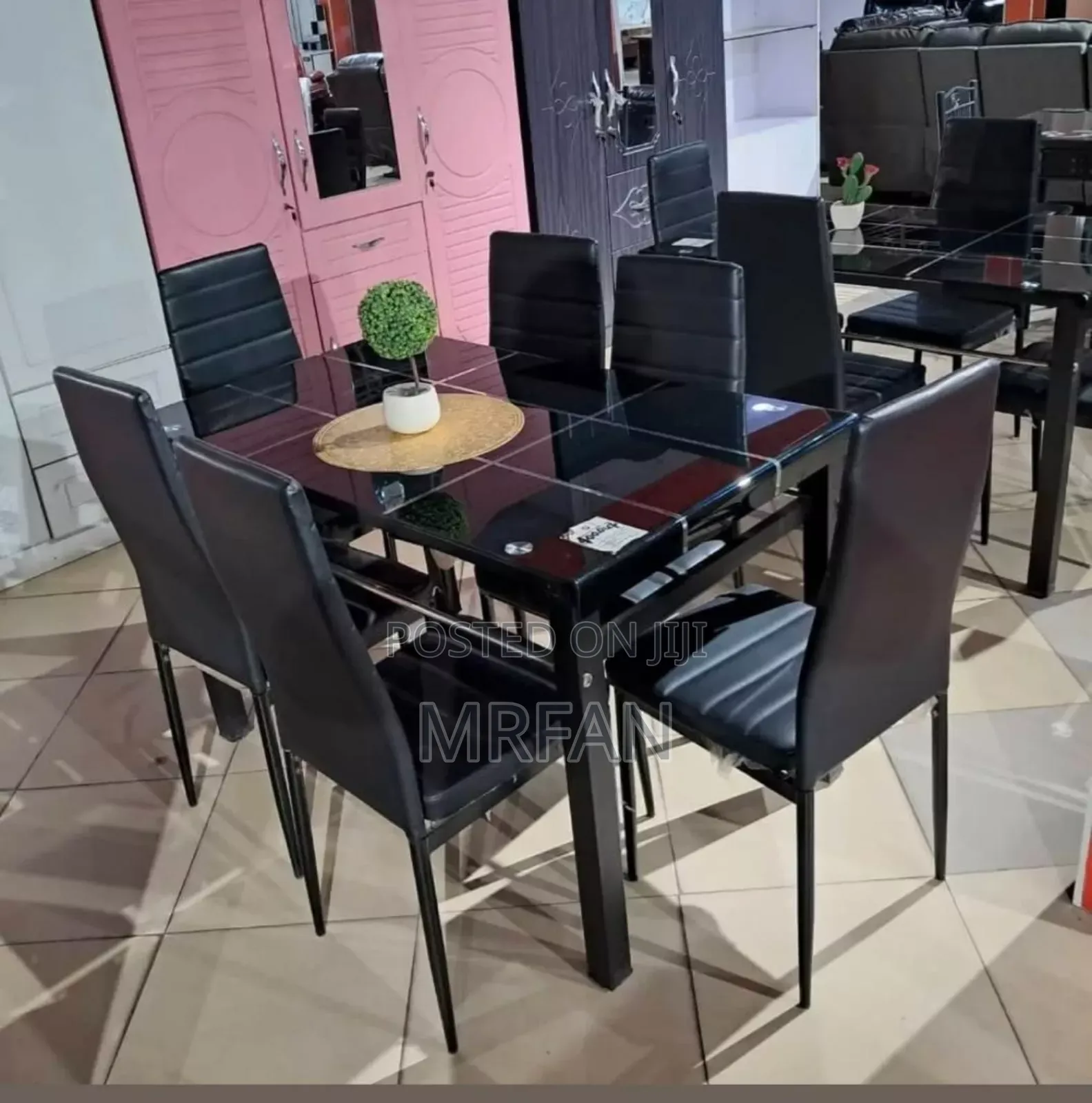 Dinning Table Meza Na Viti Vyake 6 Chair